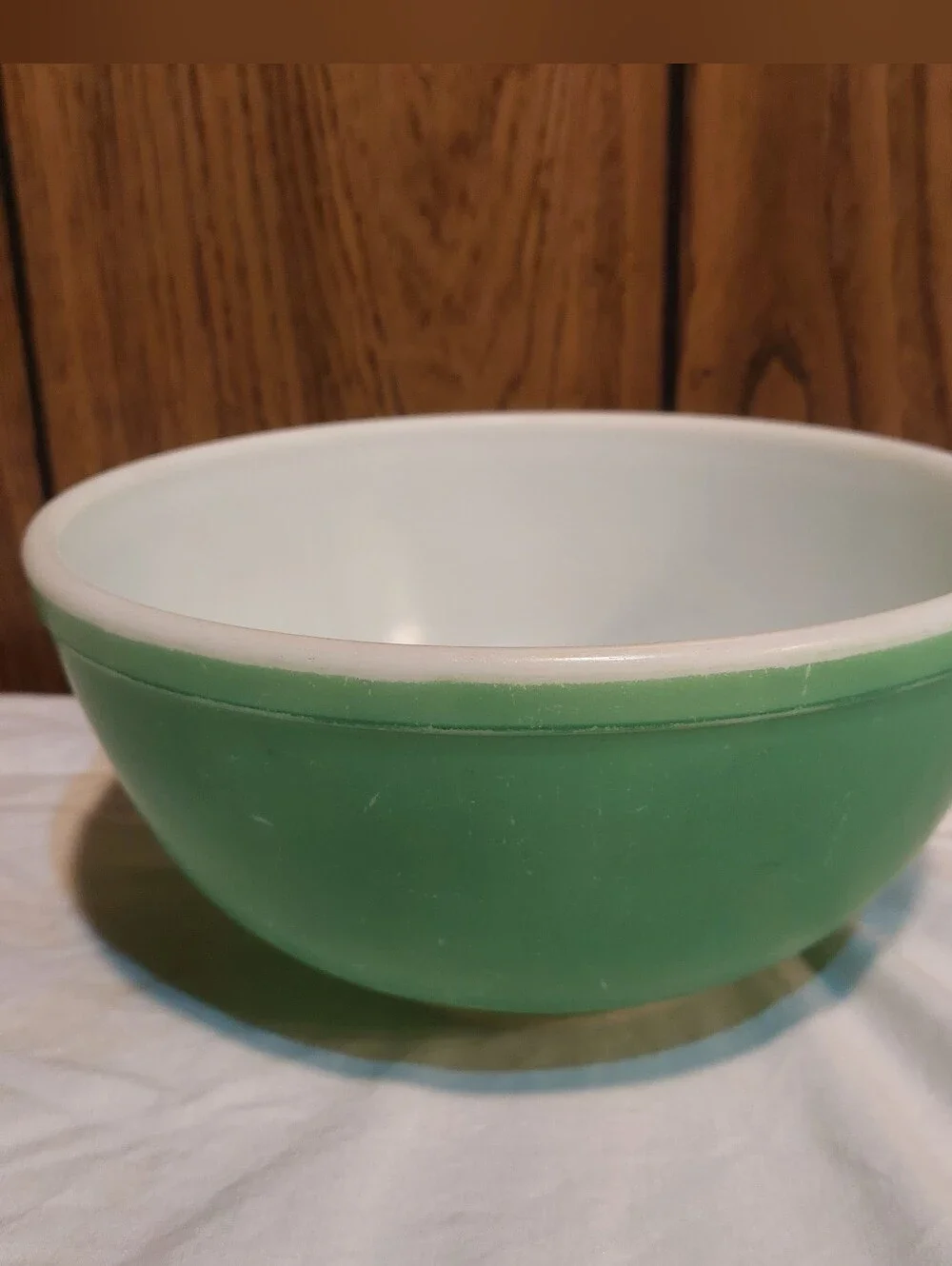 Vintage Pyrex Mixing Bowl Nesting Green 40s No Number On Bottom